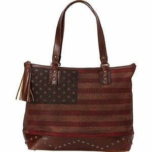TEN79LA  Distressed Leather Blend Tote!!